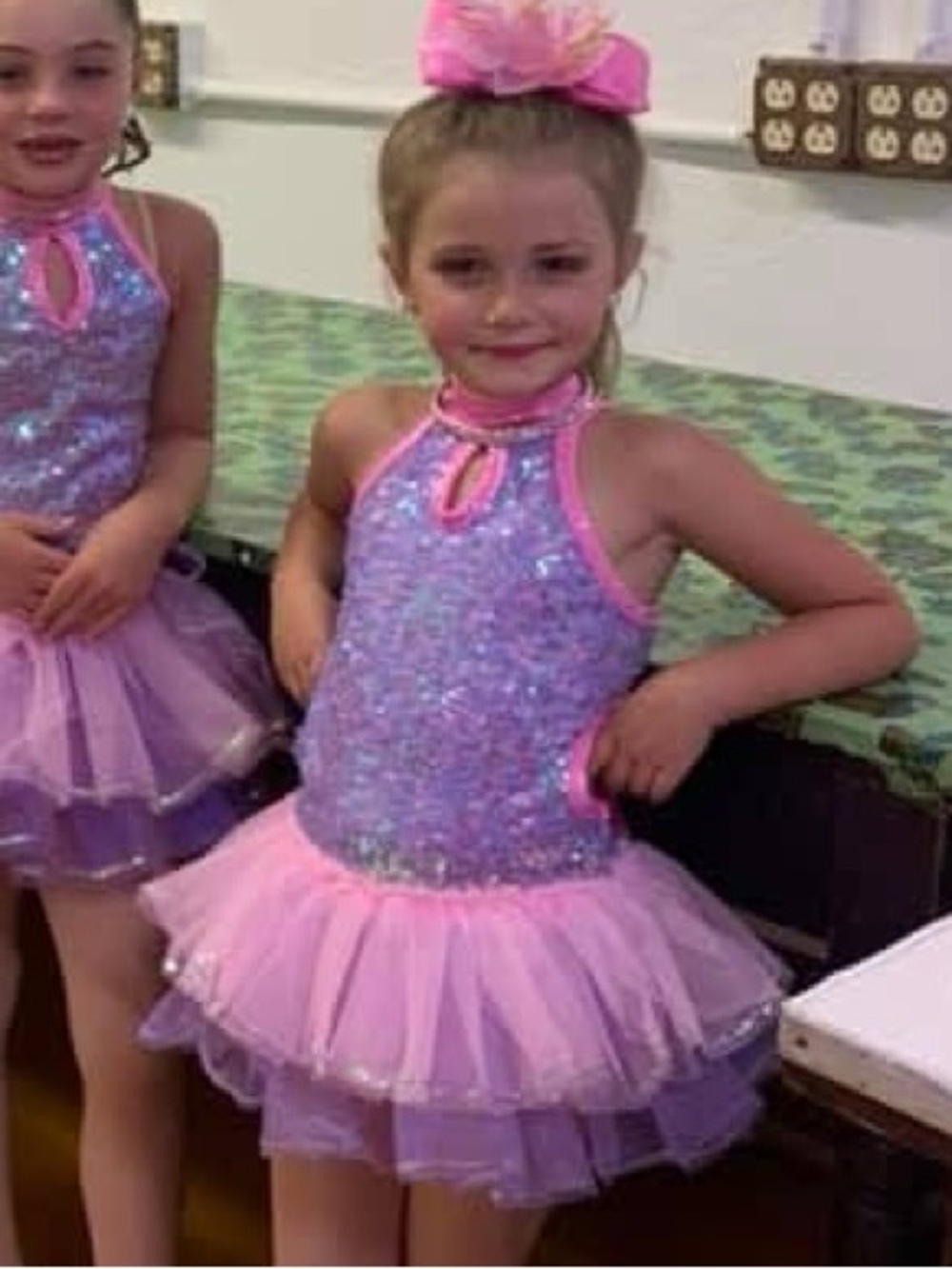 Pink and Purple Sequin Tutu Dance Costume